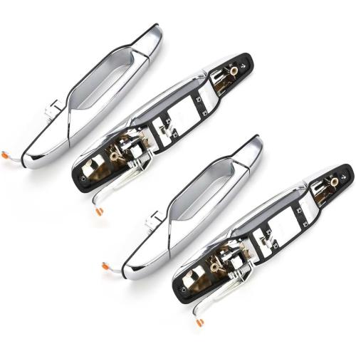 Exterior & Interior Door Handle Set Door Handles Kit Compatible with 2007-2013 Chevy Avalanche, Silverado, Suburban, Tahoe, GMC Sierra, Yukon, Escalade