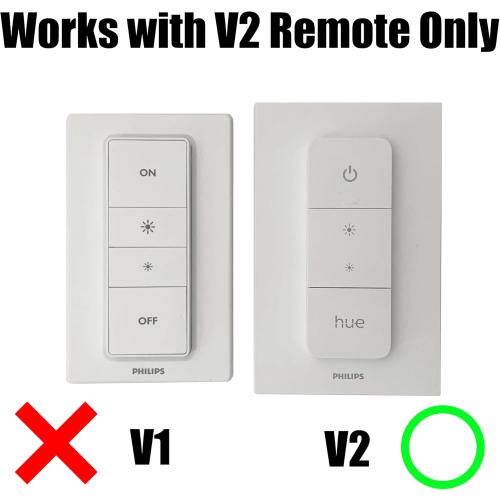 BERKLEY Wall Switch Cover Adapter Plate, Compatible with Philips Hue V2 Dimmer Remote (Single: Remote)