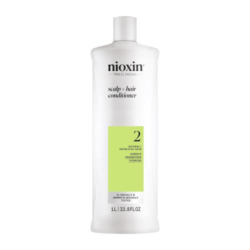 Nioxin System 2 Scalp   Hair Thickening Conditioner for Natural Hair with Progressed Thinning | Boost Hair Density with Niacinamide & Biotin | Refreshed Scalp with Healthy Shine