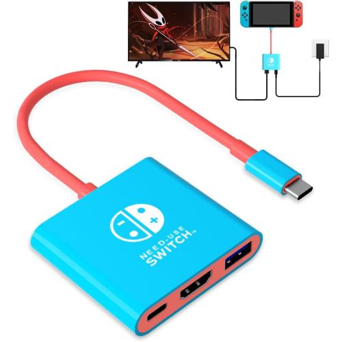 Switch Dock for Nintendo Switch2 Tv Adapter Portable Switch2 Docking Station, Switch TV Adapter Compatible Steam Deck/Switch OLED, USB C to HDMI Adapters Support 4K/1080P Switch2 TVs Dock Mode