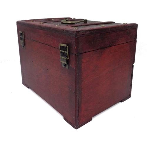 ISOTO Retro Vintage Wooden Jewelry Box Storage Box Organizer Container Case Chest Trinket Box with Mirror for Gilrs Girlfriend Women for Mother's Day (Style 3)