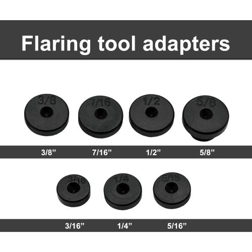 Automotive Double Flaring Tool Kit, for 7 Dies 3/16-5/8 Pipe Brake Line Cutter Tool, Brake Line Bender Flare Tool with Replacement Blade and Reamer