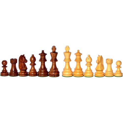 Size 3.75 StonKraft - Wooden Chess Pieces Pawn with Extra Queens Chessmen Figurine Pieces Coins (3.75 King Height)
