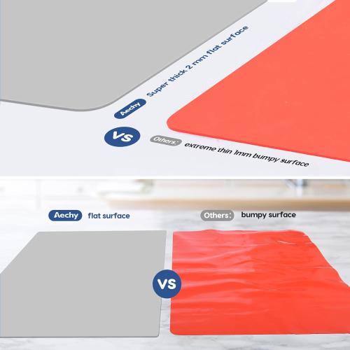 AECHY Extra Large Silicone Mat 35.3x23.5x0.08, Multipurpose Silicone Mat Thick Heat Resistant Mat Shipped Rolled Up Kitchen Counter Mat Waterproof Silicone Mats for Kitchen Counter Light Gray
