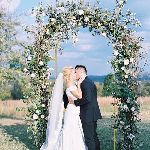 Open Arch Backdrop Stand,Double Arch Frame U Shaped Wedding Arches for Wedding Ceremony Birthday Party Bridal Baby Shower Photo Booth Garden Floral Balloon Arch Decoration