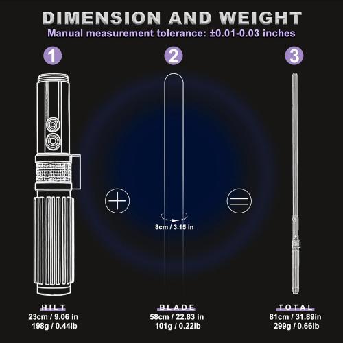 XUZ Light Sabers for Adults Kids, Metal Handle, Heavy Dueling, FX Sound Fonts, 16 RGB Colors, Rechargeable Light Up Sword, Cosplay Costume Party Birthday Gift Toys for Men Boys