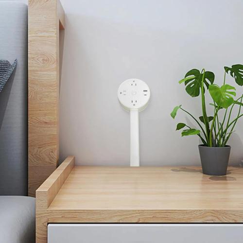 Multiple Plug Expander electrical outlet extend with adjustable length multi plug outlet extend and USB A USB crafted from quality pp