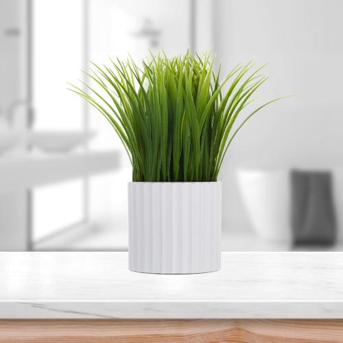 Artificial Wheat Grass Fake Potted Plant Indoor Decor (10', Grass)