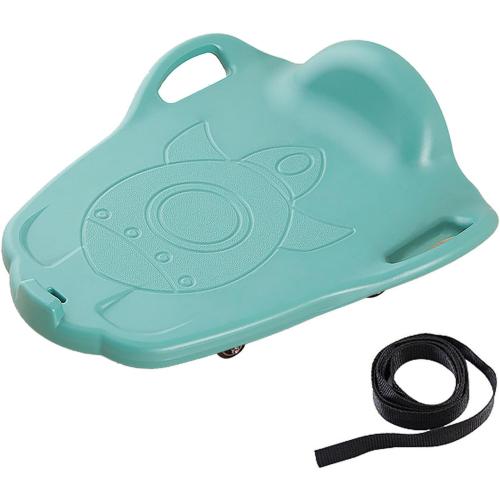 Scooter Board for Kids, Sitting Scooter with Silent Casters, Rocket-Shaped Gym Scooters, Kids Roller Board Sensory Toys, Children Indoor PE Scooters, Non-Slip Sitting More Safer,Green