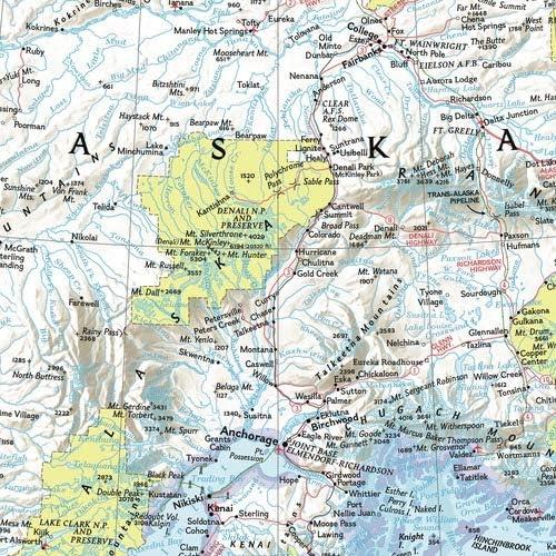 National Geographic: Alaska Wall Map - 28 x 22 inches - Paper Rolled