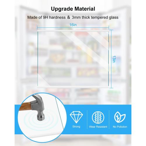W11130212 Freezer Shelf Replacement Fit for Whirlpool Glass Shelf WRS588FIHZ00 WRS588FIHZ04 WRS588FIHZ06 WRS588FIHW00 WRS588FIHW04