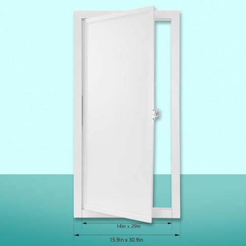 Thicken 1mm Metal Access Panel 14 x 29, Access Panel with Screwdriver Latch, Galvanized Steel Inner Panel and Aluminum Alloy Frame, Access Panel for Drywall, Ceilings, Plumbing, Attic