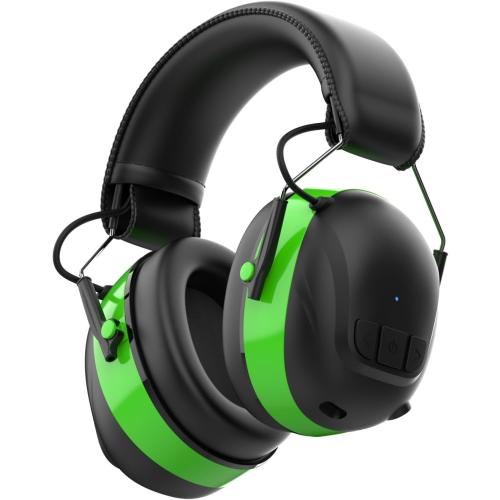 Bluetooth 6.0 Hearing Protection Headphones with 120H Working Time, 30dB SNR, Superior Stereo Sound Quality, Larger Buttons for Easy Operation, Safety Ear Muffs for Lawn Mowing, Workshops