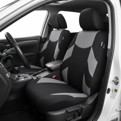 Champlus Car Seat Covers, Durable Breathable Mesh 2 Front Seat Covers, Universal Fit Automotive Sedan Cars, SUVs, Trucks, Mini Vans, Airbag Compatible, Easy to Install