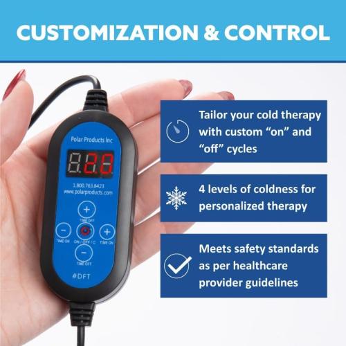 Polar Active Ice 3.0 | 9 QT Cold Therapy Ice Machine | Programmable Timer | Knee & Joint Pad | Cryotherapy Pain Relief System | Ace Bandage Style Compression