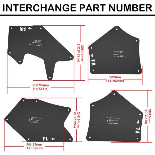 Toyota Tundra Fender Liner Splash Guard - Essential Wheel Well Liners for Tundra Sequoia 2007-2020, Top Toyota Tundra Accessories for Superior Protection(with 20 Clips), Black-D