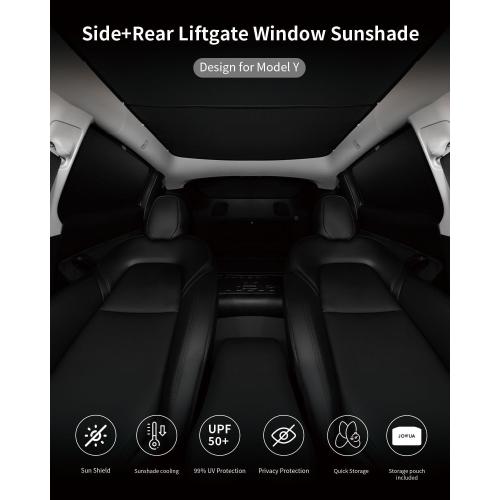 JOWUA Side Rear Lift Gate Window Sunshade Compatible for Tesla Model Y 2021-2024