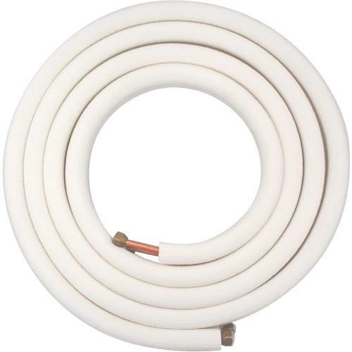 33 Ft Mini Split Line Set,Air Conditioning Copper Tubing Pipe Extension,1/4 & 1/2 3/8 PE Thickened for AC and Heating Equipment Insulated with Nuts. (1/4 1/2)