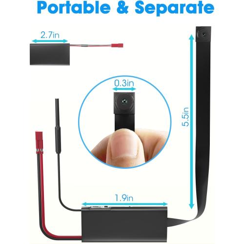 WiFi Hidden Camera DIY Mini Portable and Wireless Nanny Cam 1080P HD Spy Camera with Motion Detection Security Cameras for Home Office Outdoor