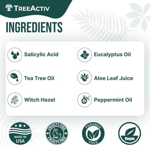 Back Acne Spray, 2% Salicylic Acid (BHA) Body Acne Spray, Fast-Drying Tea Tree Oil   Aloe Mist for Back, Chest, Shoulders & Butt, 4 fl oz