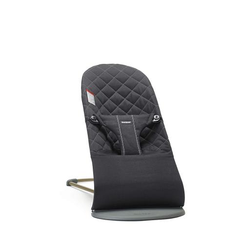 BabyBjörn Bouncer Bliss, Black, Woven, Classic Quilt | 2-in-1 Adjustable Baby Bouncer Seat and Toddler Chair, Newborn to Toddler (8-29 lbs), 4 Positions, Lightweight & Portable