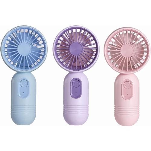 JODNO Mini Portable Fan 3 Pack, Cute Handheld Battery Operated Lightweight Small Personal Fan with 3 Speeds and USB Rechargeable Eyelash Fans for Women Men Office Outdoor Travel Camping