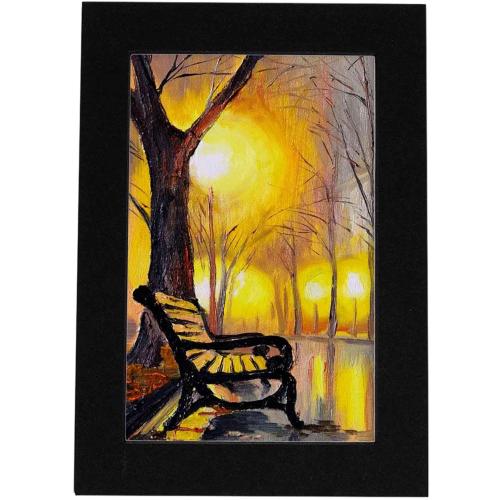 Poster Palooza 11x14 Mat Bevel Cut for 9x12 Photos - Acid Free Black with Black Core Precut Matboard - For Pictures, Photos, Framing - 4-ply Thickness