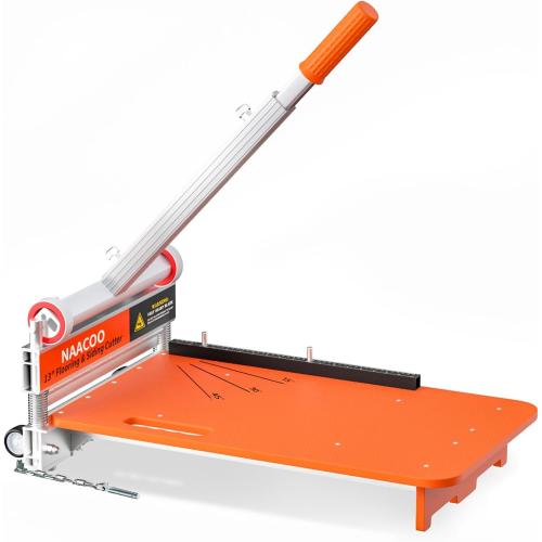 Orange 13 Heavy Duty Laminate/Vinyl Floor Cutter, NAACOO 13” Vinyl Plank Cutter with Wheel – Just 1 Step Meet Angle&Length Cutting, Flooring Tools - Cuts Laminate Floor, Engineer Wood, LVP/T, VCT, SPC, WPC