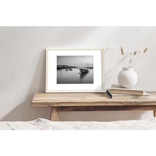 Yaetm White 12x16 Picture Frame with Mat for 8.5x11 Set of 4, Solid Wood Frame 12x16 for Photos, Posters & Art Prints, Horizontal and Vertical Wall Mount (4 pack, White)