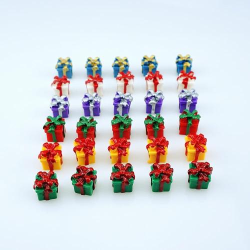 30 PCS Miniature Resin Gift Boxes Colorful Micro Holiday Presents Ornaments for DIY Crafts Festival Tabletop Decors