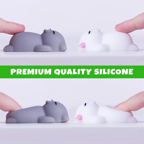 Nutty Toys Squishy Cat Set - 2 Soft Silicone Kawaii Kitties, Top Stress Relief Toy 2026 Unique Gifts for Teens Kids Women Men Adults Best Teenage Girls Teen Boy Tween Valentines Day, Easter Gift Idea