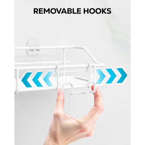 Nieifi Shower Caddy Adhesive, Shower Shelves, Shampoo Holder for Bathroom