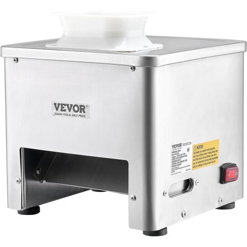 VEVOR Meat Cutter Machine, 550W Meat Slicer, 350 lb/h Commercial Meat Cutting Machine, Stainless Steel, 3.5 mm Thickness, Electric Food Cutting Slicer for Home Kitchen, Restaurant, Supermarket