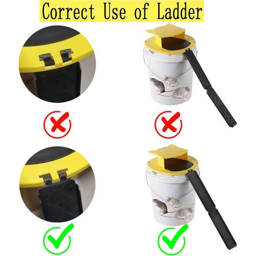 Mouse Rat Trap Bucket,5 Gallon Mouses Rat Traps Indoor for Home,Reusable Bucket Lid Rat Traps Indoor Outdoor,Mouse Catching Tool [5 Gallon Buckets is NOT Included]