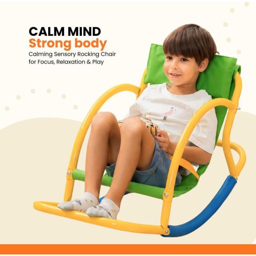 Calming Sensory Rocking Chair for Kids – Balance Seat for Focus, Relaxation & Play | Indoor Outdoor Therapy Chair for Autism, ADHD & Active Kids