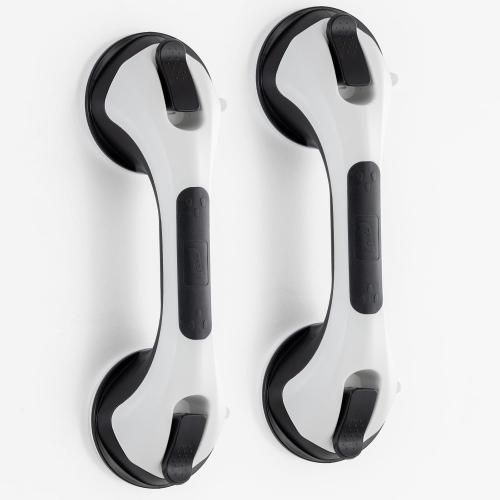 TAILI Grab Bars for Shower Glow in The Dark, 2 Pack 12.2 in Grab Bars for Bathtubs and Showers,Safety Grip,Shower Handle Shower Rail for Seniors and Elderly Removable No Drilling Waterproof Black