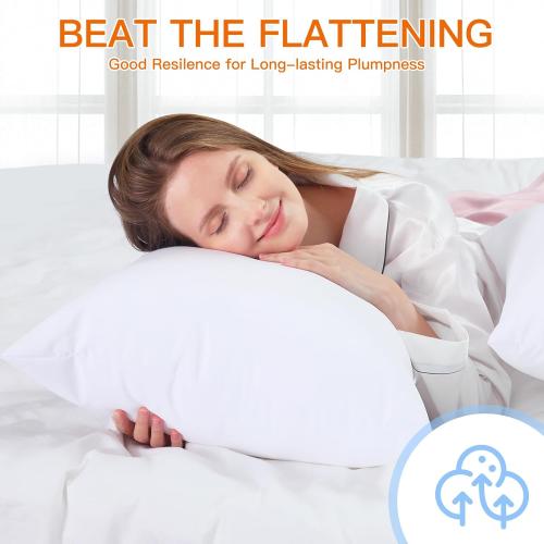 Outdoor Pilllows Waterproof 12x20 Pillow Insert Set of 4, Water-Resistant Retangular Throw Pillow Inserts for Patio, Garden, Porch, Lumbar Supportive Outdoor Furniture Decor