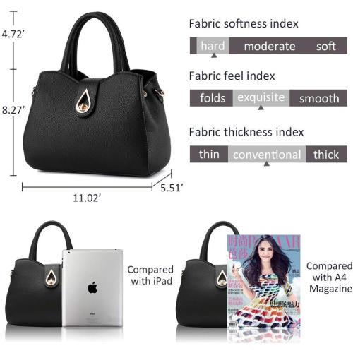 Pahajim PU Leather Purse for Women Ladies Top Handle Handbags Designer Work Cute Satchel Tote Bags