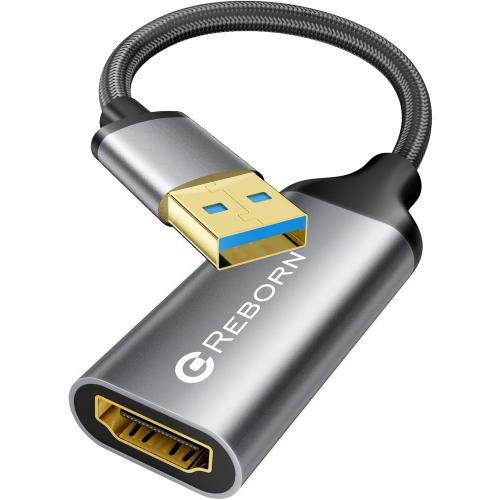 Reborn USB to HDMI Adapter, 1080P@60Hz for Macos Windows 7/8/10/11