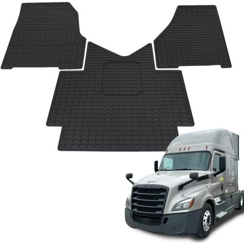 Floor Mats fit for Freightliner Cascadia 2018-2023 | Heavy Duty Truck Floor Rubber Mats | All-Weather Guard Cargo Liners | for Freightliner Cascadia Accessories | 3PCS Set