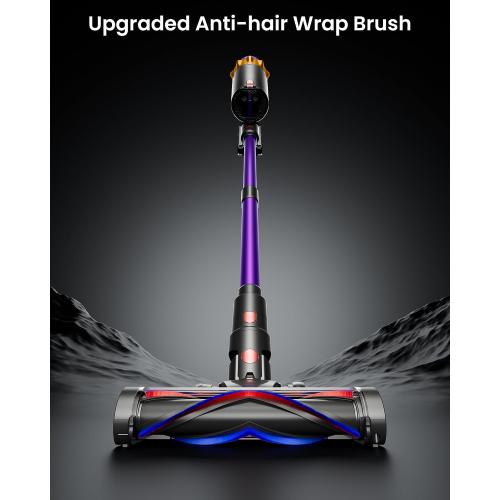 Cordless Vacuum Cleaner, 550W 45KPA 70 Mins Vacuum Cleaners for Home, Self-Standing Cordless Vacuum with Charging Dock Station, LED Display, Upgraded Anti-Tangle Stick Vacuum for Pet Hair/Carpet/Floor