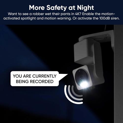 WYZE Cam Pan v4, 4K Smart Security Camera, AI Indoor/Outdoor Cameras for Home Security, Baby & Pet, Color Night Vision, 360° Pan/Tilt/8 x Digital Zoom, 2.4G & 5G, Works with Alexa & Google Assistant