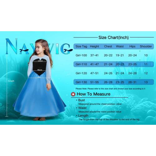 Size Medium Kids Color Pink Naywig Mermaid Princess Dress Ariel Costume For Kids Girls Birthday Halloween Party Cosplay Dress Up