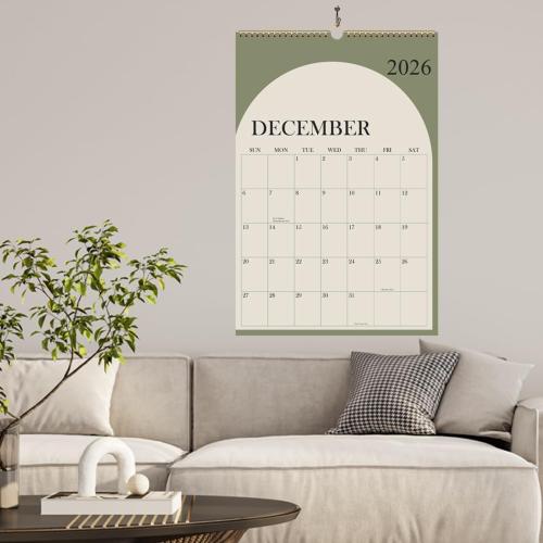 2026 Calendar - Large Calendar 2026-2027 from January 2026 - June 2027, 18 Months Calendar/Planner with Thick Paper, 20 x 30, Vertical, Green