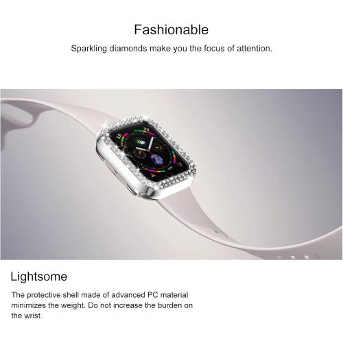 Rc-Z Apple Watch Series 9/8/7 41mm Bumper Bling Case, 12-Pack Women Glitter Diamond Rhinestone Protector Frame for iPhone Watch iWatch Accessories