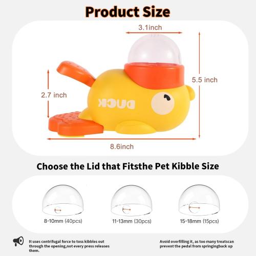 Duck Dog Interactive Treat Dispenser Toy Slow Feeder Food Puzzle