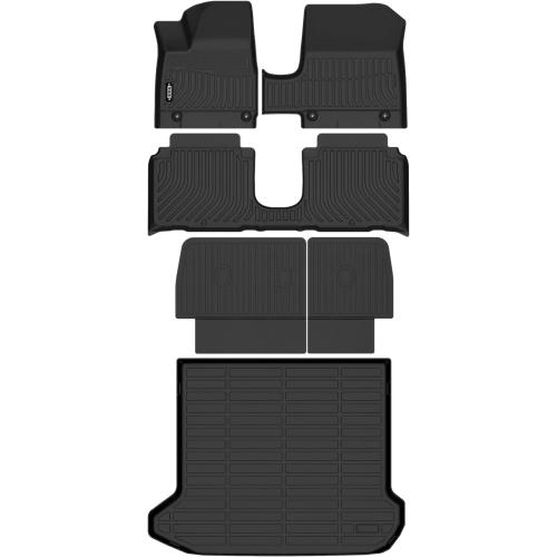 All Weather Floor Mats for 2025 Hyundai Ioniq 5 Movable Console (Limited Models) Floor Mats & Trunk Mat & Backrest Mats for Hyundai Ioniq 5 Accessories Guard Odorless Anti-Slip Floor Liner