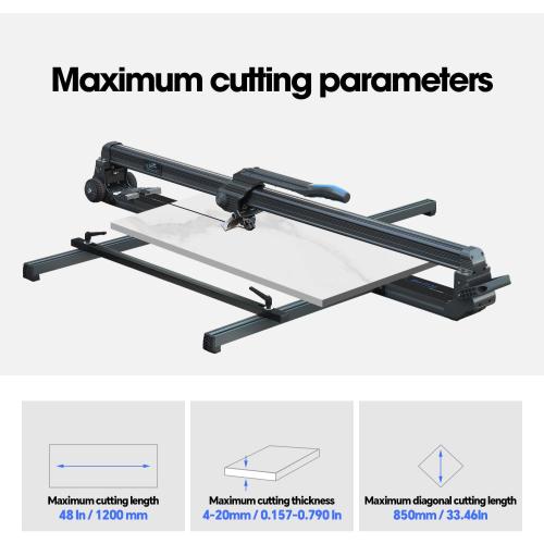 48 Inch Large Tile Cutter | Professional Tool,High Precision,Max Cutting Thickness 20MM