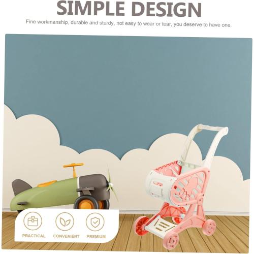 Vaguelly Mini Shopping Trolley for Boys and Girls Boy Girl Shopping Cart Model Fun Desktop Organizer and Play Toy for Imaginative Play and Room Decoration Sturdy Design