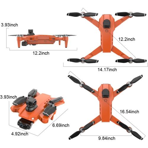 Lozenge L900 PRO SE MAX Brushless Drone with Camera for Adults 4K GPS Drone 360 °Laser Obstacle Avoidance RC Quadcopter Helicopter Dual Cameras with Storage Bag (Black, 1080P Camera&2 Battery)